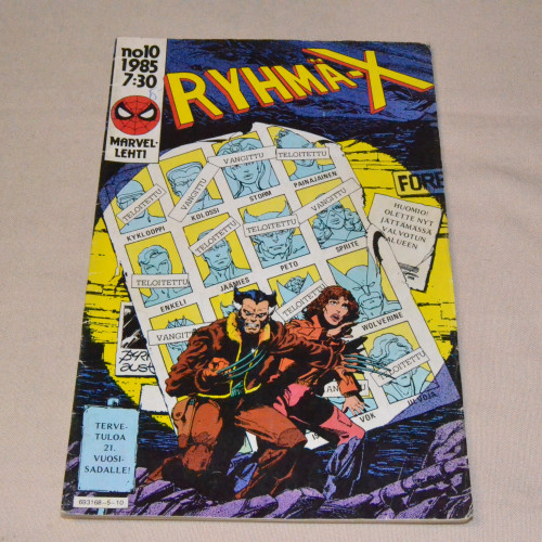 Ryhmä-X 10 - 1985